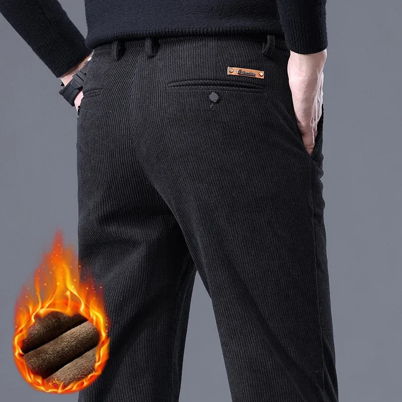 CozyStride Corduroy Fleece-Lined Pants