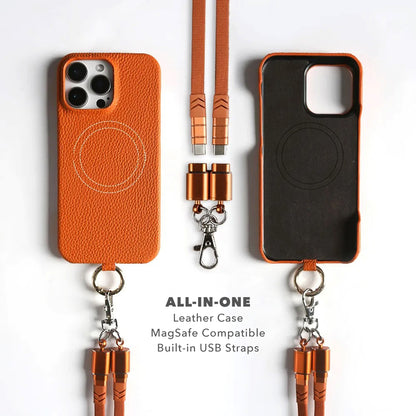 All-in-One Crossbody Leather iPhone Case