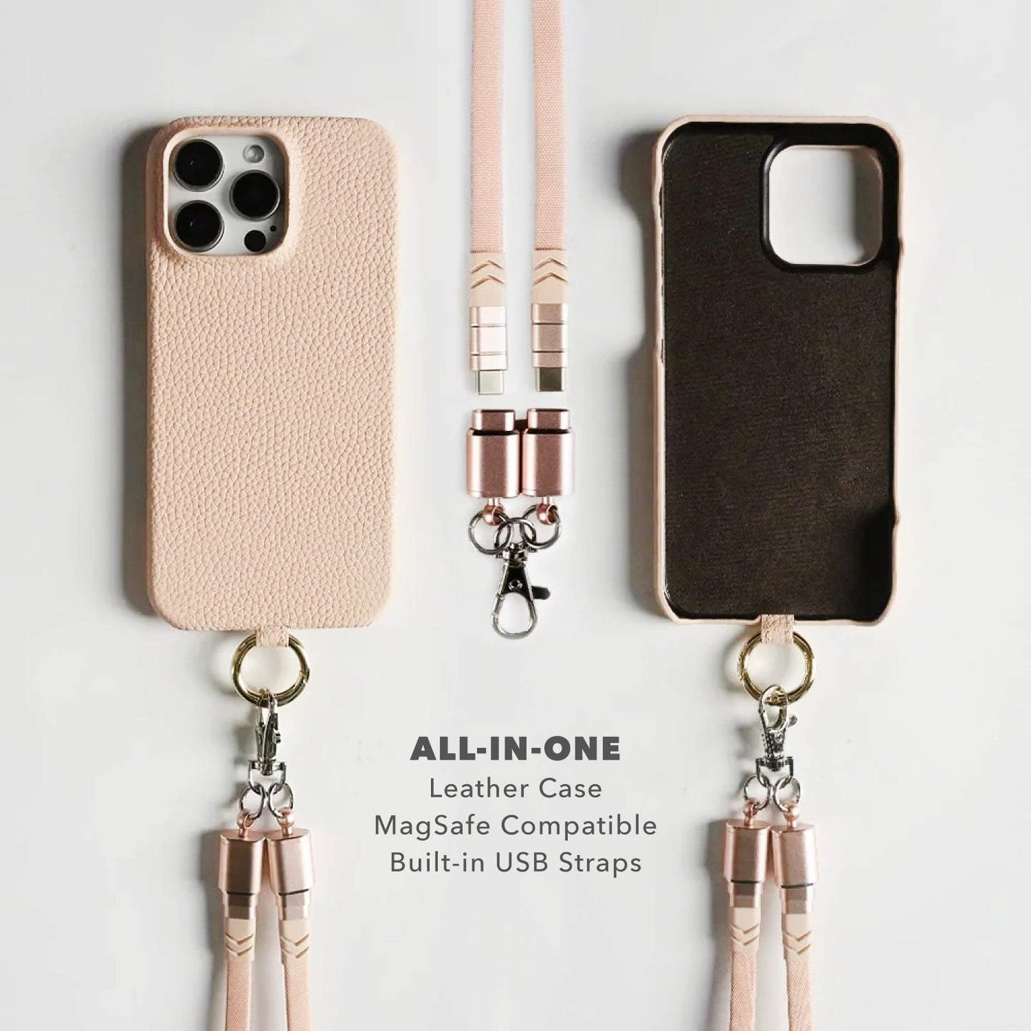 All-in-One Crossbody Leather iPhone Case