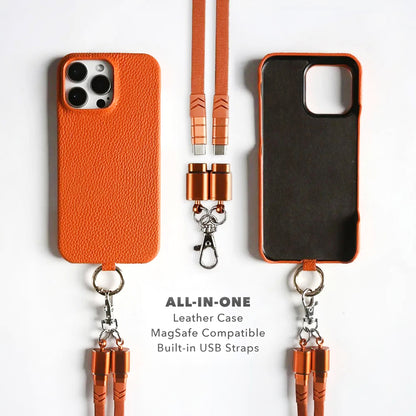 All-in-One Crossbody Leather iPhone Case