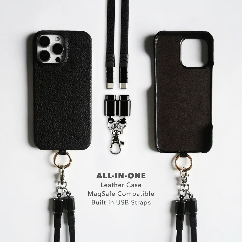 All-in-One Crossbody Leather iPhone Case