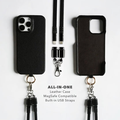 All-in-One Crossbody Leather iPhone Case