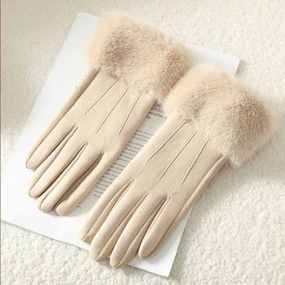 Amalie Fur Faux Leather Glove