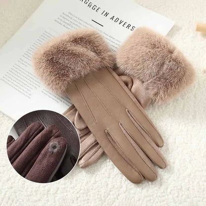 Amalie Fur Faux Leather Glove