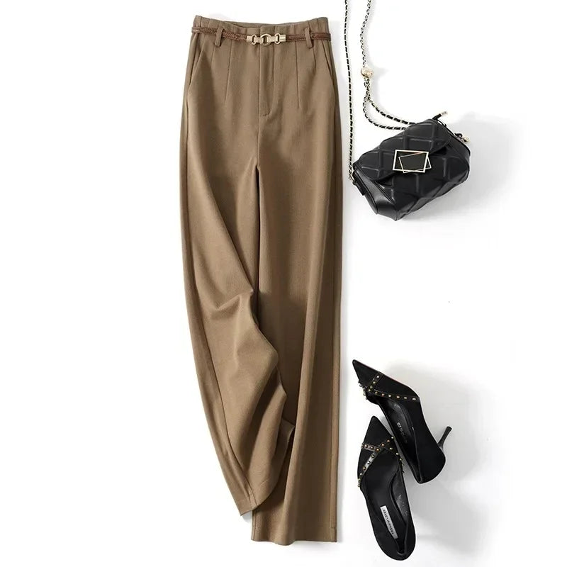 The Maison Soft Wide-Leg Flannel Pant