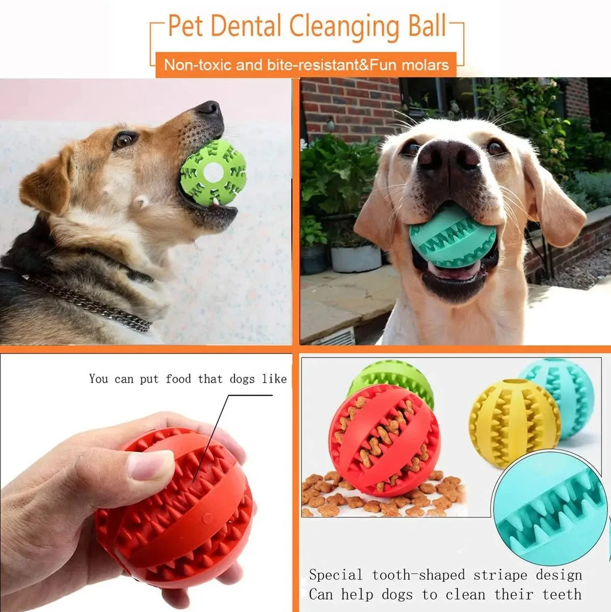 Funny Interactive Elasticity Ball Dog Chew Toy