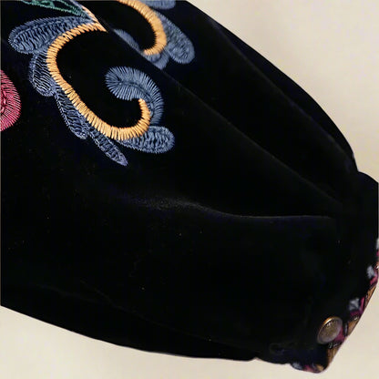 Lenora Velvet Cropped Embroidered Jacket