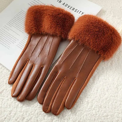 Amalie Fur Faux Leather Glove