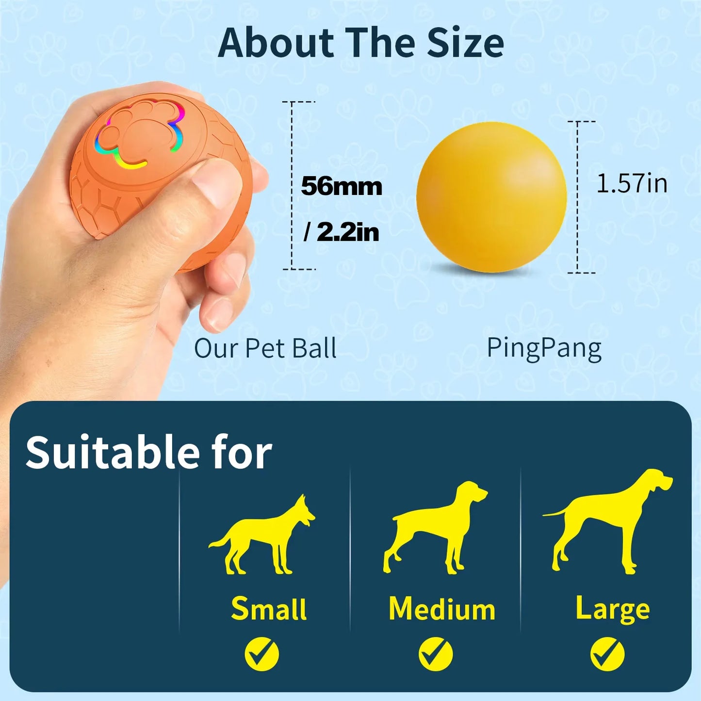 Smart USB Automatic Bouncing Rolling Toy Ball With RGB Lights