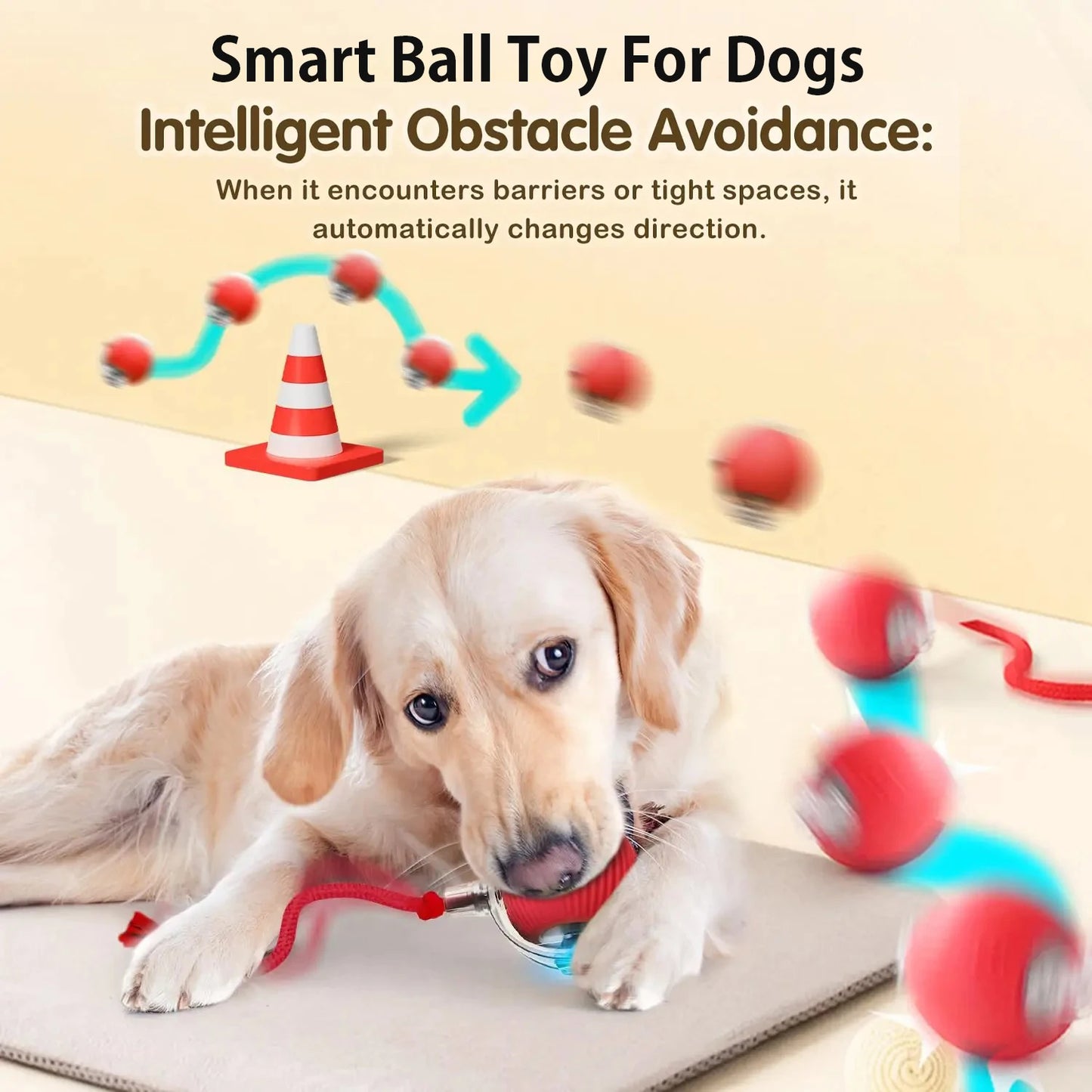 Automatic Rolling Rechargeable Dog Ball Interactive Toy