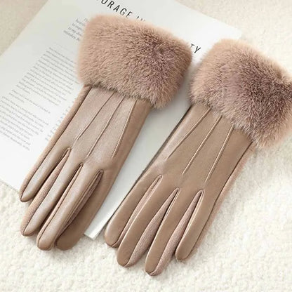 Amalie Fur Faux Leather Glove