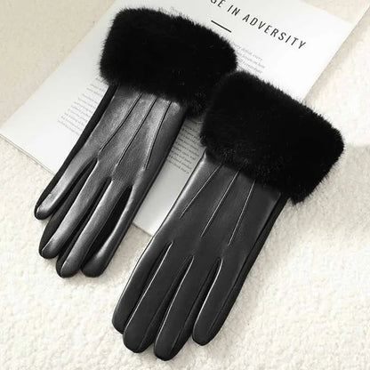 Amalie Fur Faux Leather Glove
