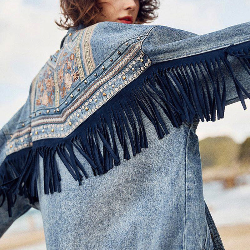 Valente Embroidered Denim Jacket