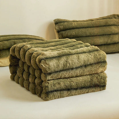 Alpine Faux Mink Fur Throw Blanket