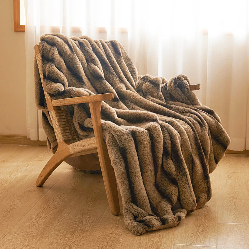 Alpine Faux Mink Fur Throw Blanket