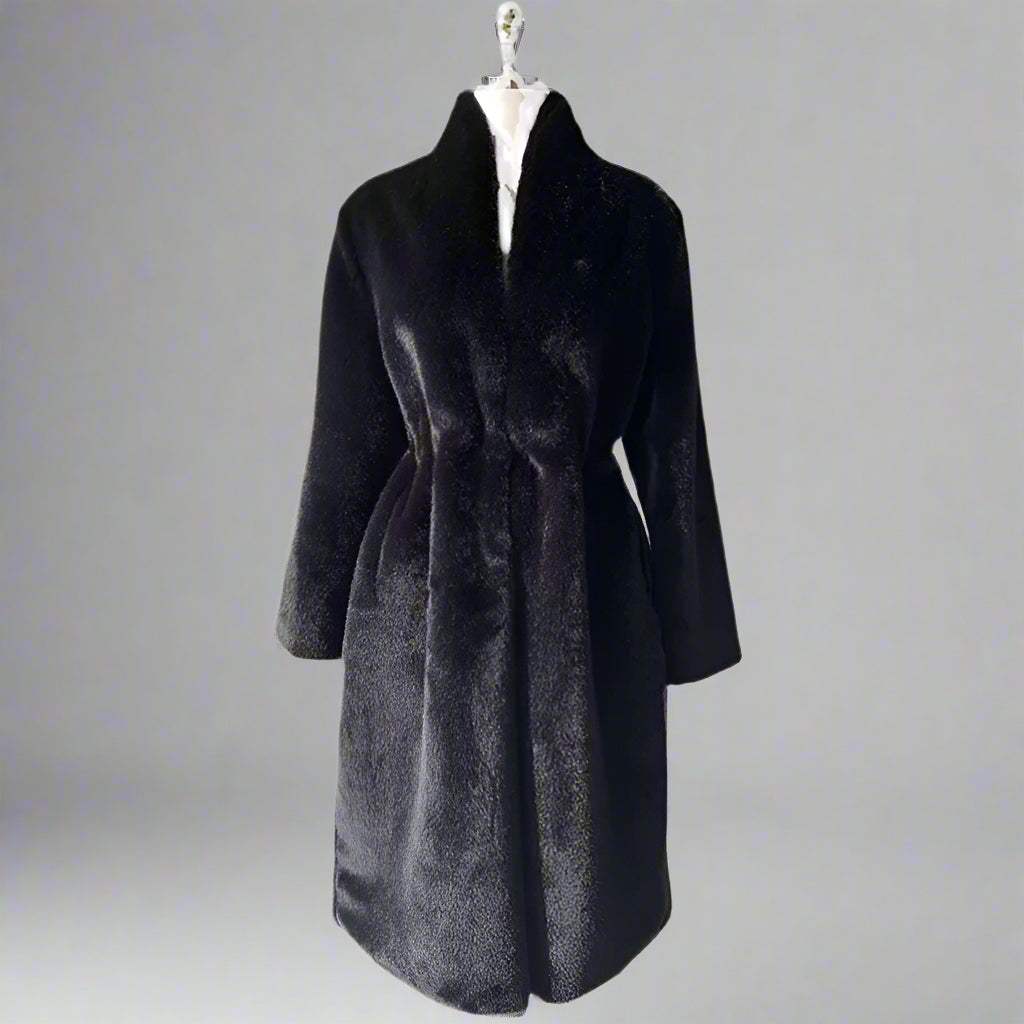 Monte Noir Faux Fur Coat