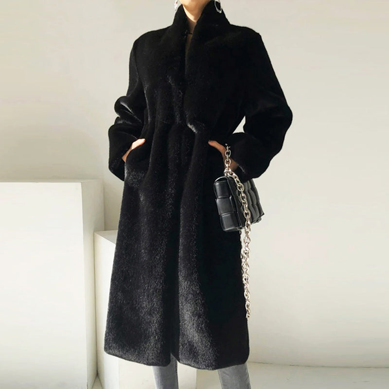 Monte Noir Faux Fur Coat