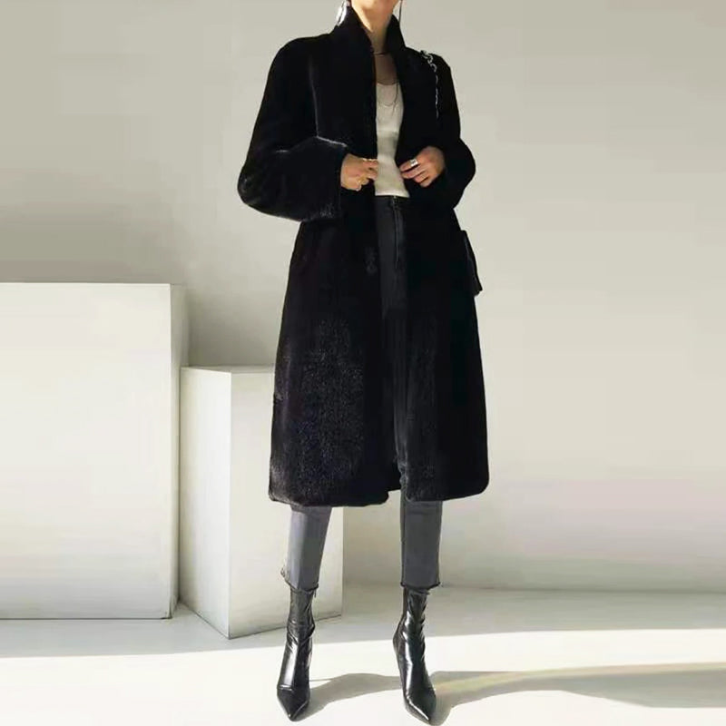Monte Noir Faux Fur Coat