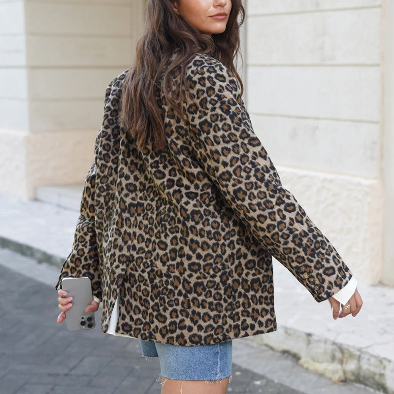 Savanna Leopard Print Blazer