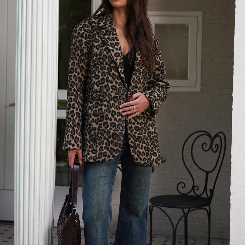 Savanna Leopard Print Blazer