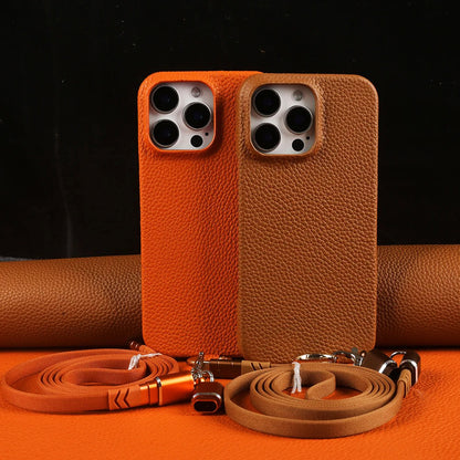 All-in-One Crossbody Leather iPhone Case