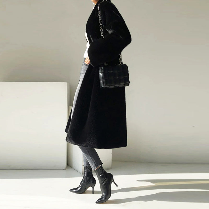 Monte Noir Faux Fur Coat