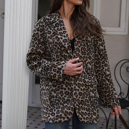 Savanna Leopard Print Blazer