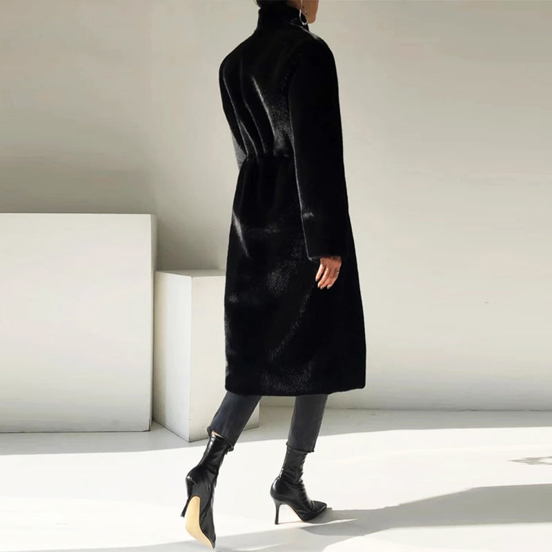 Monte Noir Faux Fur Coat