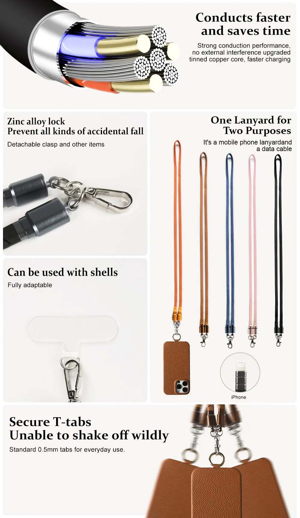 All-in-One Crossbody Leather iPhone Case
