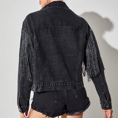 Savione Fringe Denim Jacket