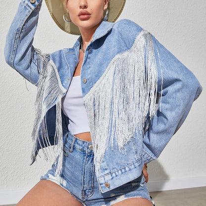Savione Fringe Denim Jacket