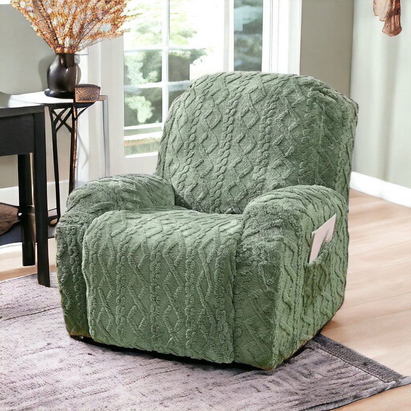 3 COLORS / Knited Armchair Recliner Cover Couch Protector Sofa Slipcover