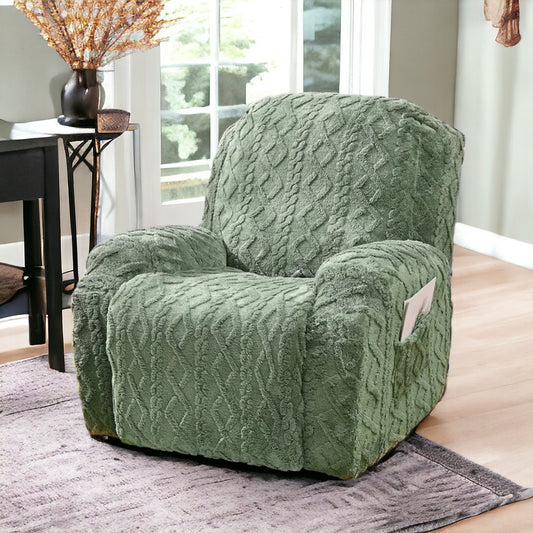 3 COLORS / Knited Armchair Recliner Cover Couch Protector Sofa Slipcover